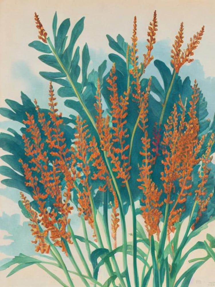 Acropora Granulosa 2 Vintage Graphic Watercolour