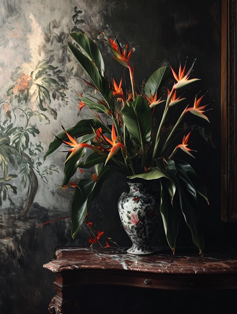 Nature Morte Florale Baroque Heliconia 3