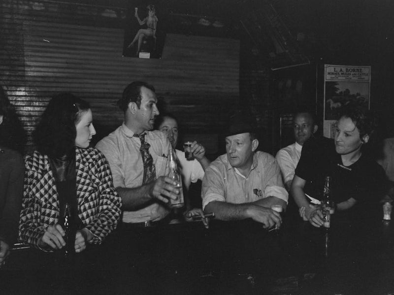 Untitled Photo, Possibly Related To Drinking At The Bar, Crab Boil Night, Raceland, Louisiana By Russell Lee