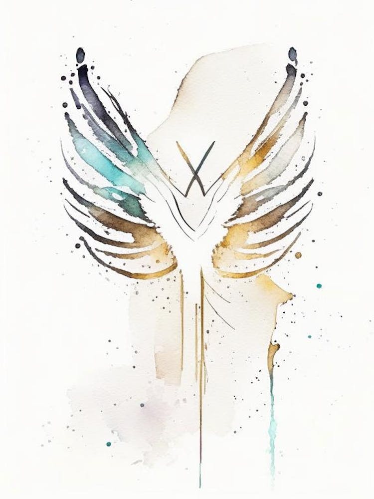 Symbole Angélique 1 Symbole Aquarelle Minimale