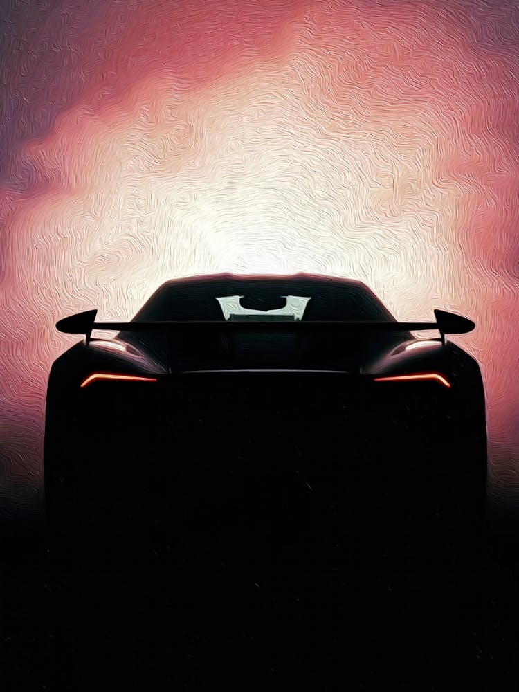 Silhouette Of A Sports Car