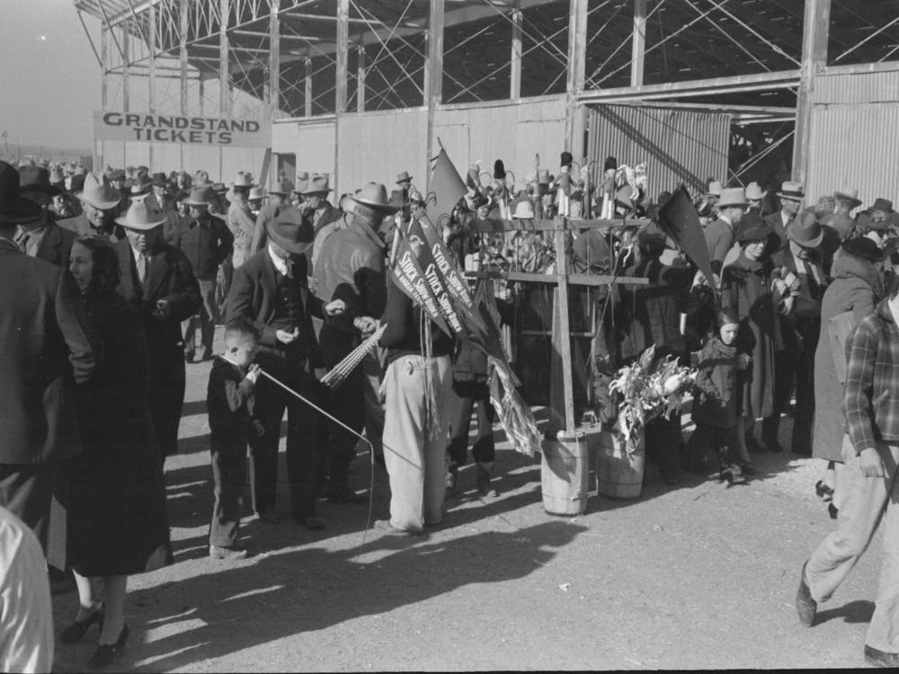 Untitled Photo, Possibly Related To Selling Peanuts In The Grandstand During The Rodeo At The San Angelo Fat Stock