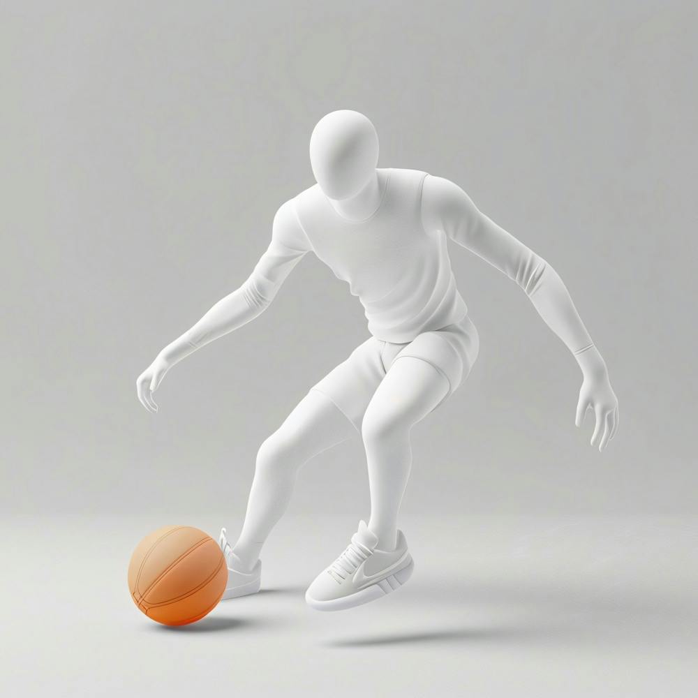 Basketball Player Dribbling 4
