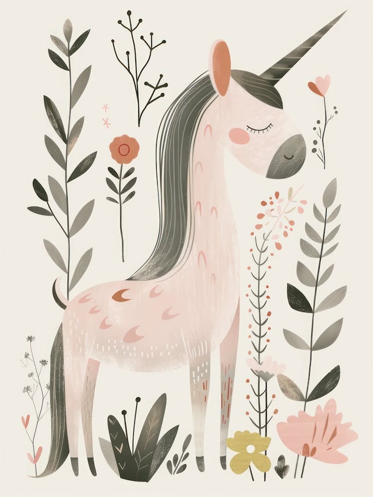 Charming Nursery Kids Animals Unicorn 1