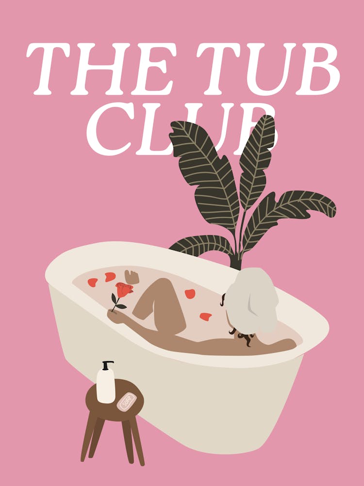 The Tub Club | Boho Mid Century Modern Cute Bathroom 1