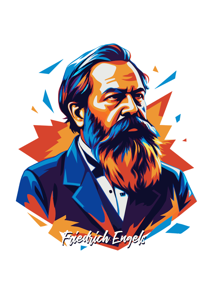 Friedrich Engels 01 Portrait WPAP Pop Art