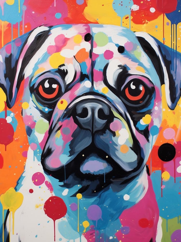 Pug Pop Art Paint Inspired 2