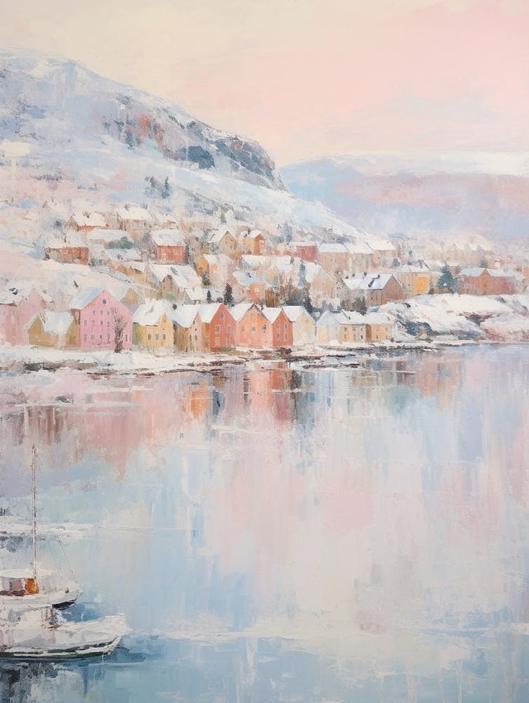 Dreamy Winter Painting Bergen Norway 2