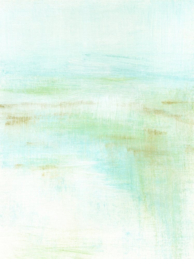 Zen - Abstract Modern Aqua Blue Green Painting