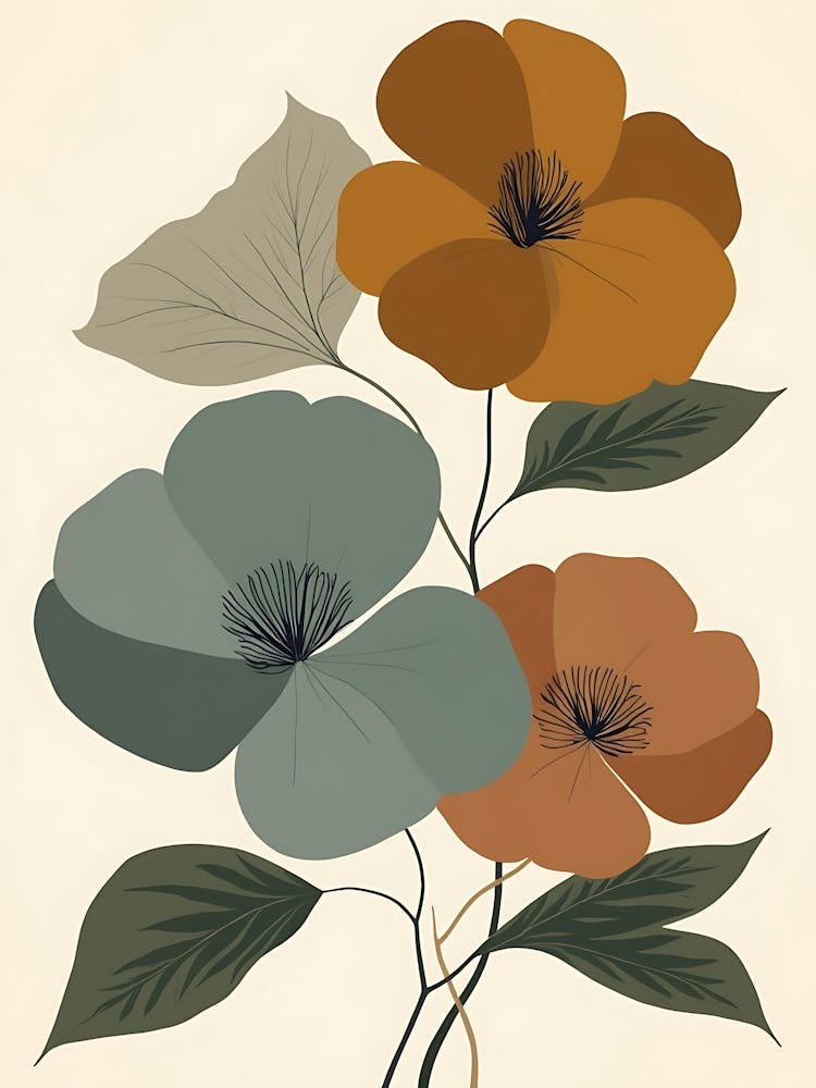 Boho Blumen-Prints | Warme & organische Botanische Kunst für gemütliche Räume