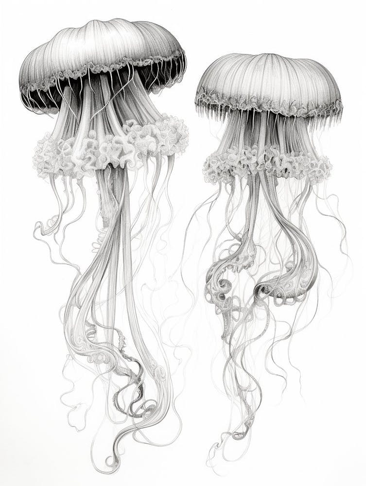 Irukandji Jellyfish Drawing 5