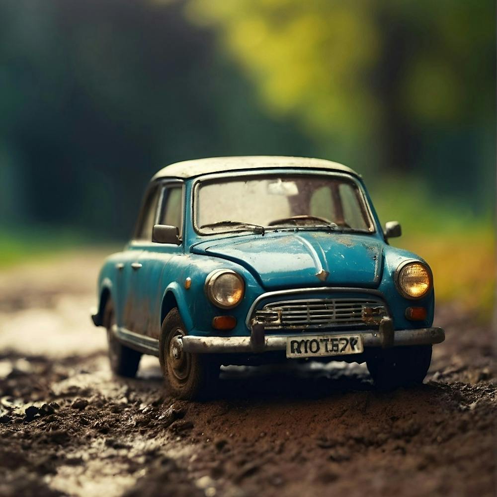 Car in the wood