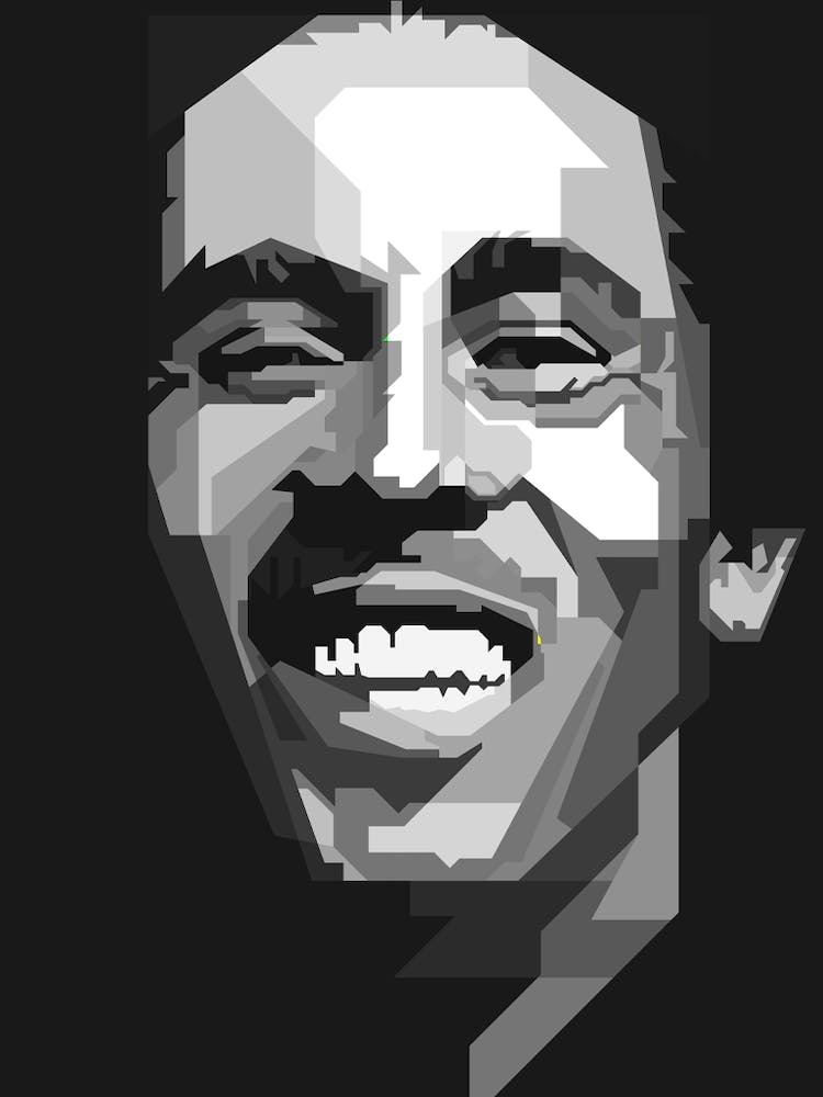 Bob Marley Blackwhite Portrait