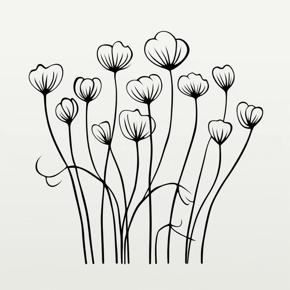 Flowers On A White Background 2
