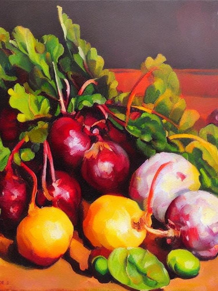 Rote Bete im Cézanne-Stil Gemüse