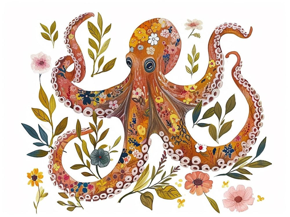 Little Floral Octopus 1