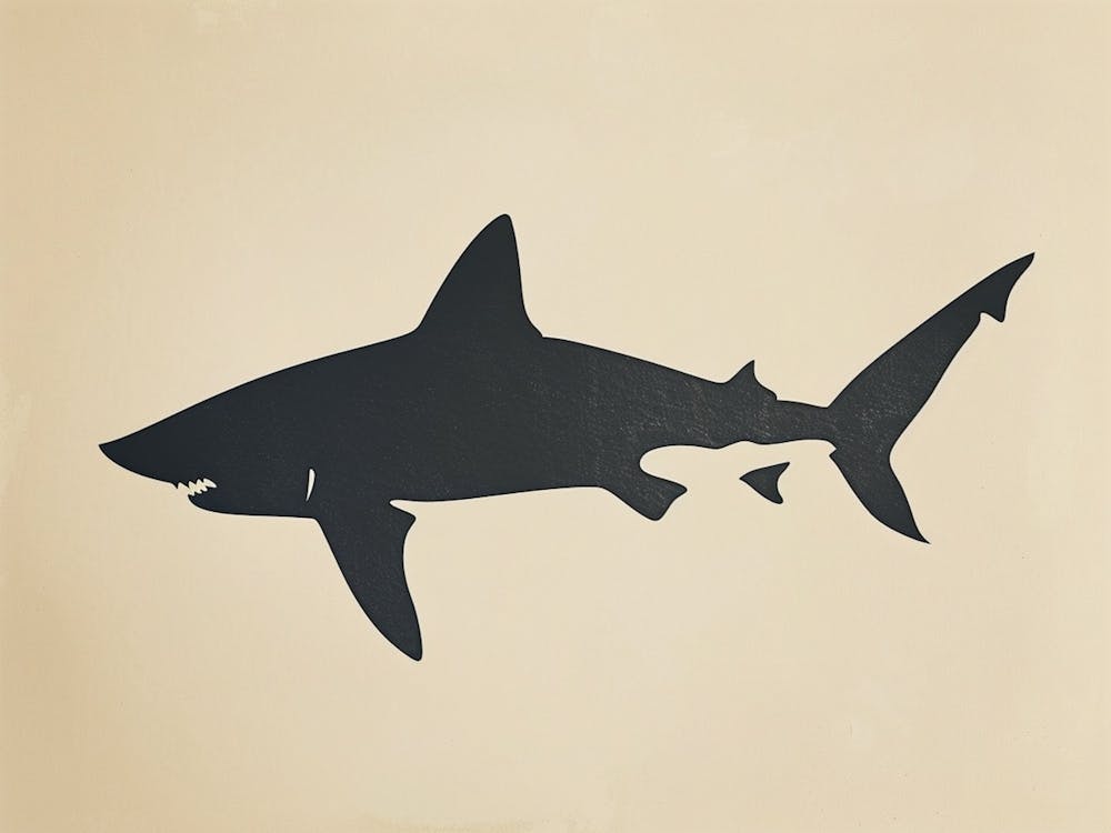 Largetooth Cookiecutter Shark Silhouette 4