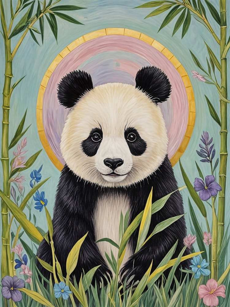 Panda Bear In Soft Hues