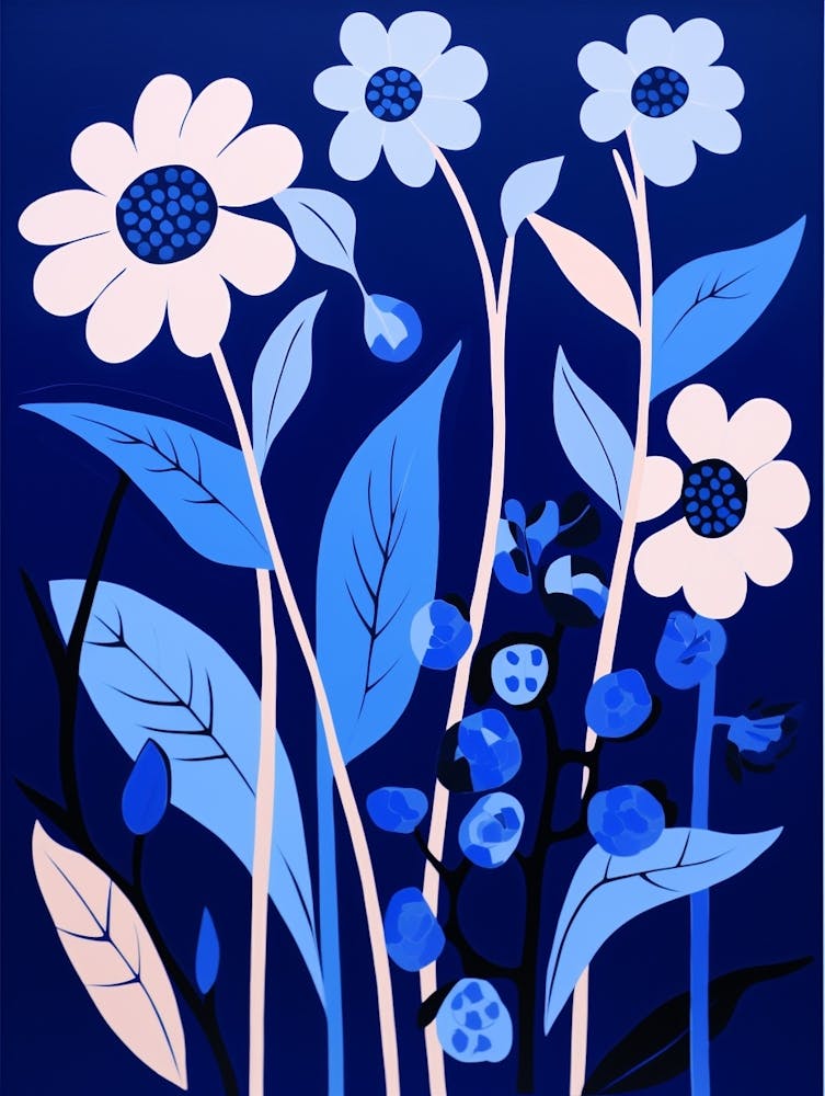 Blue Flower Illustration Lily Of The Valley 2
