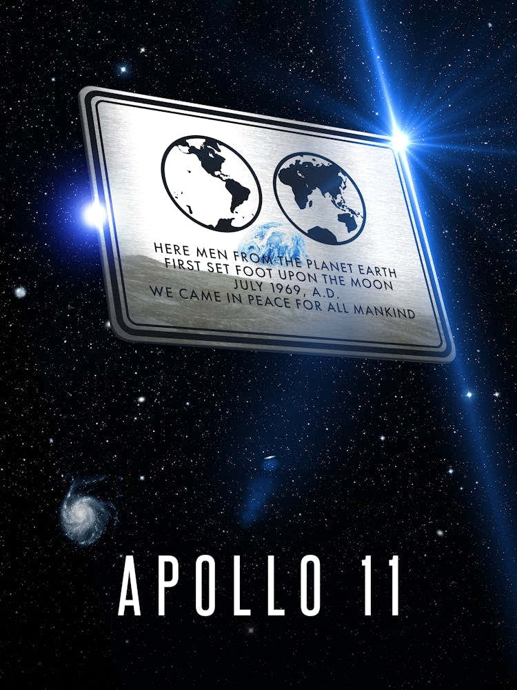 Apollo 11 metal plaque, 3D — Space poster, science print, space wall decor, space art, science gifts, nerdy gifts