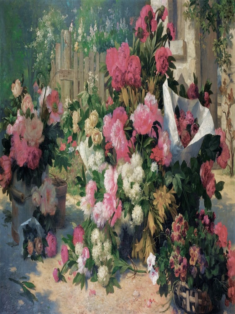 Peonies In The Garden