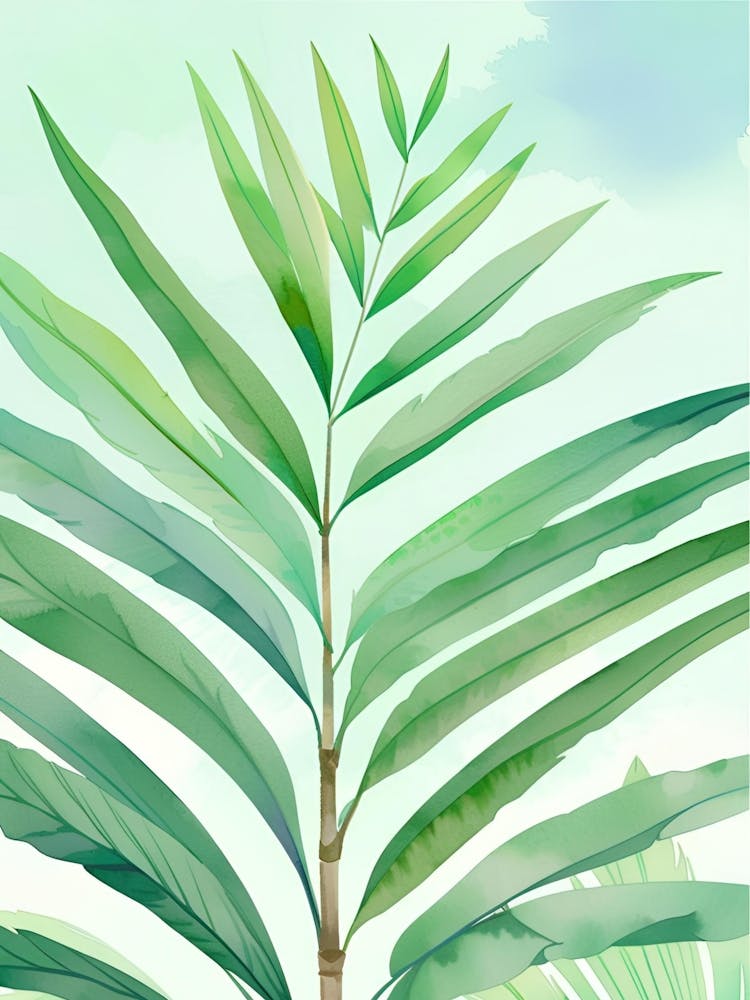 Watercolor Palm Tree