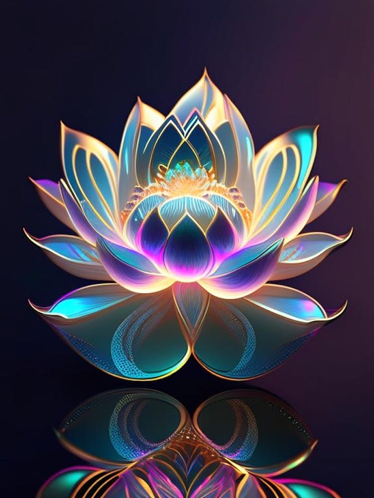 Lotus Flower Pattern Holographic 1