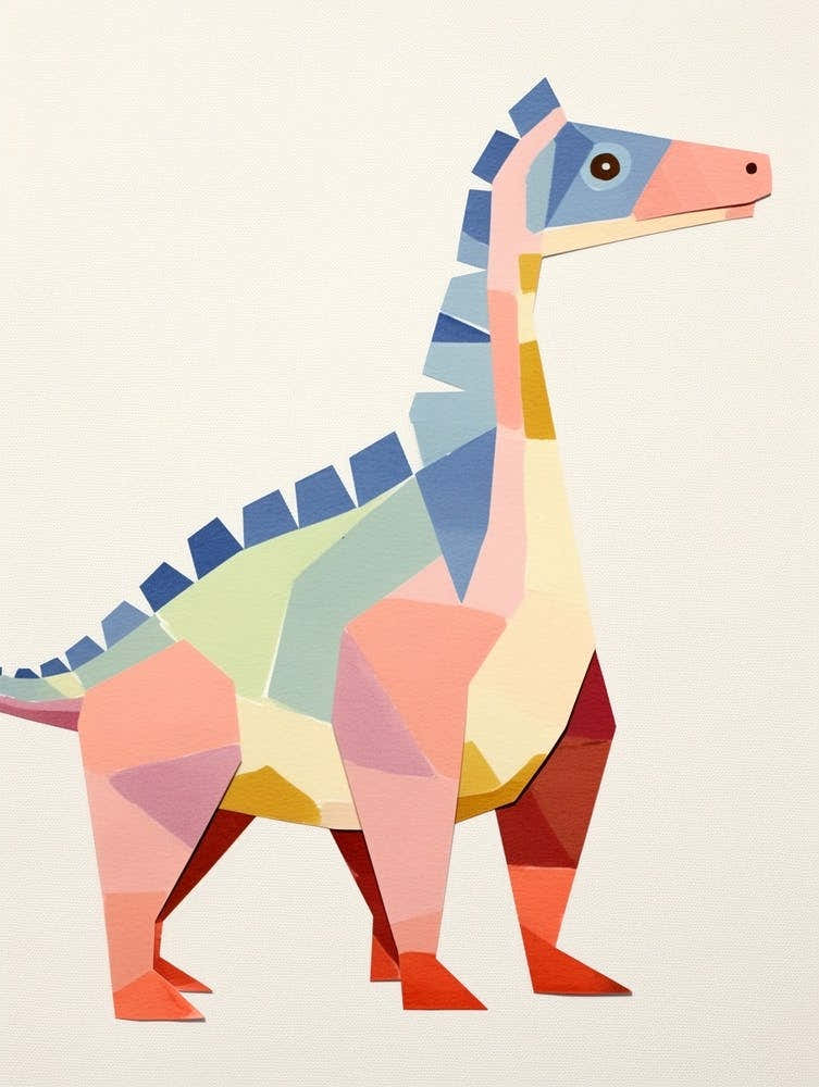 Nursery Dinosaur Art Tsintaosaurus 2