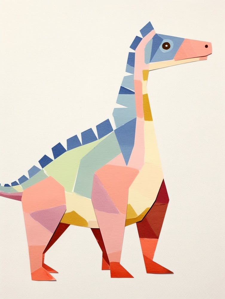 Kinderzimmer Dinosaurier Kunst Tsintaosaurus 2