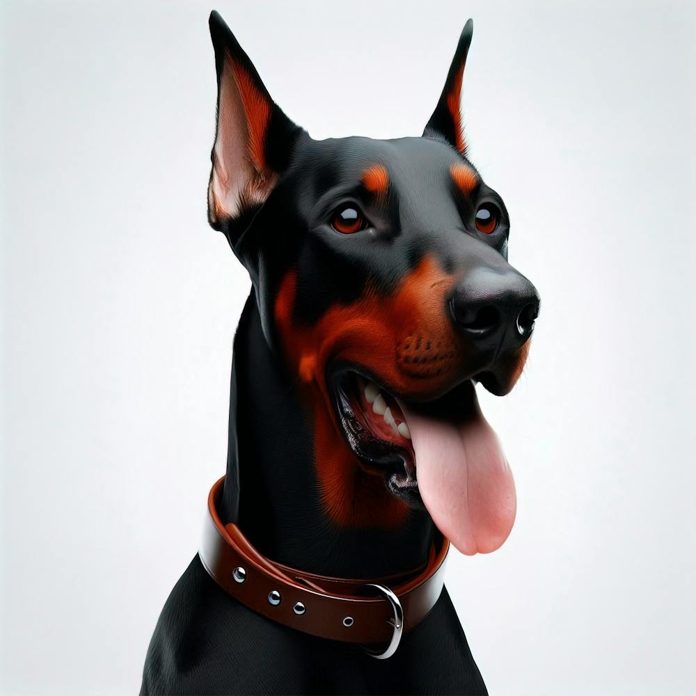 Doberman White Background Photography