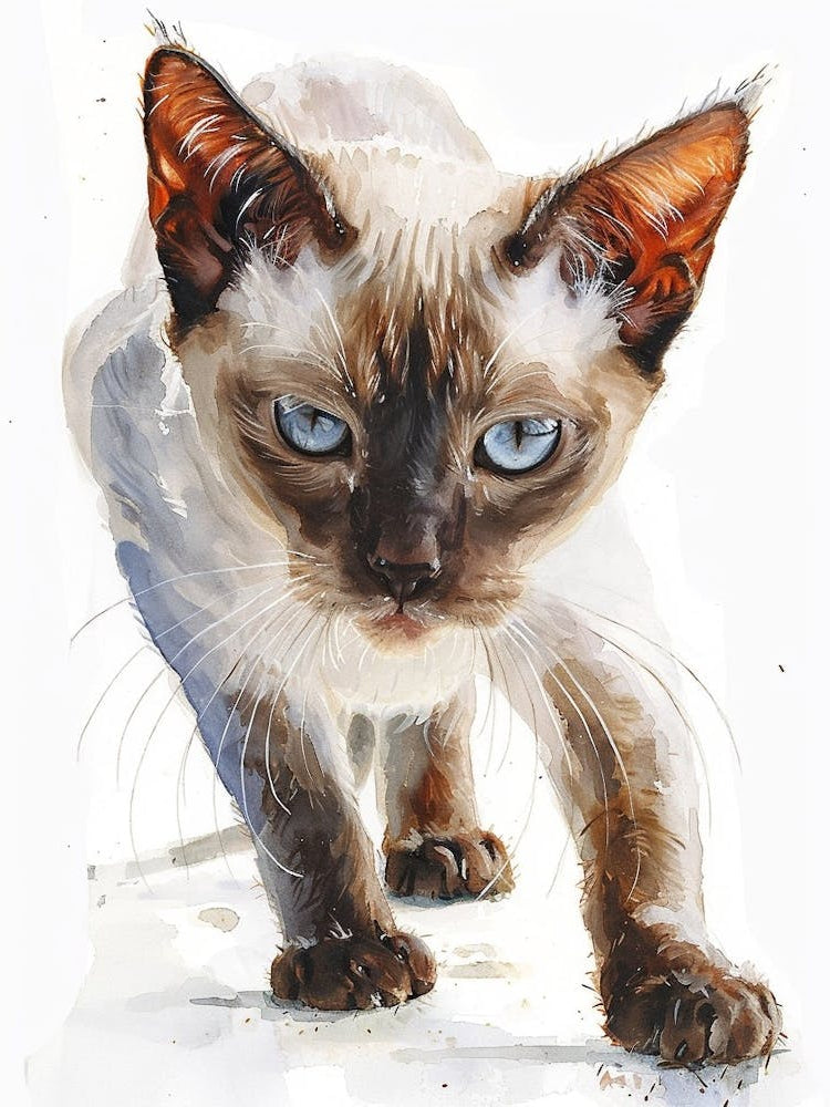Burmese Cat Painting 3