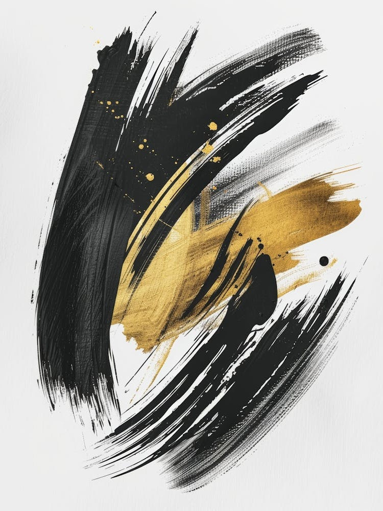 Gold And Black Canvas Print 37