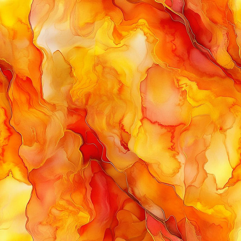 Flowing Orange Fall Alcohol Ink 11