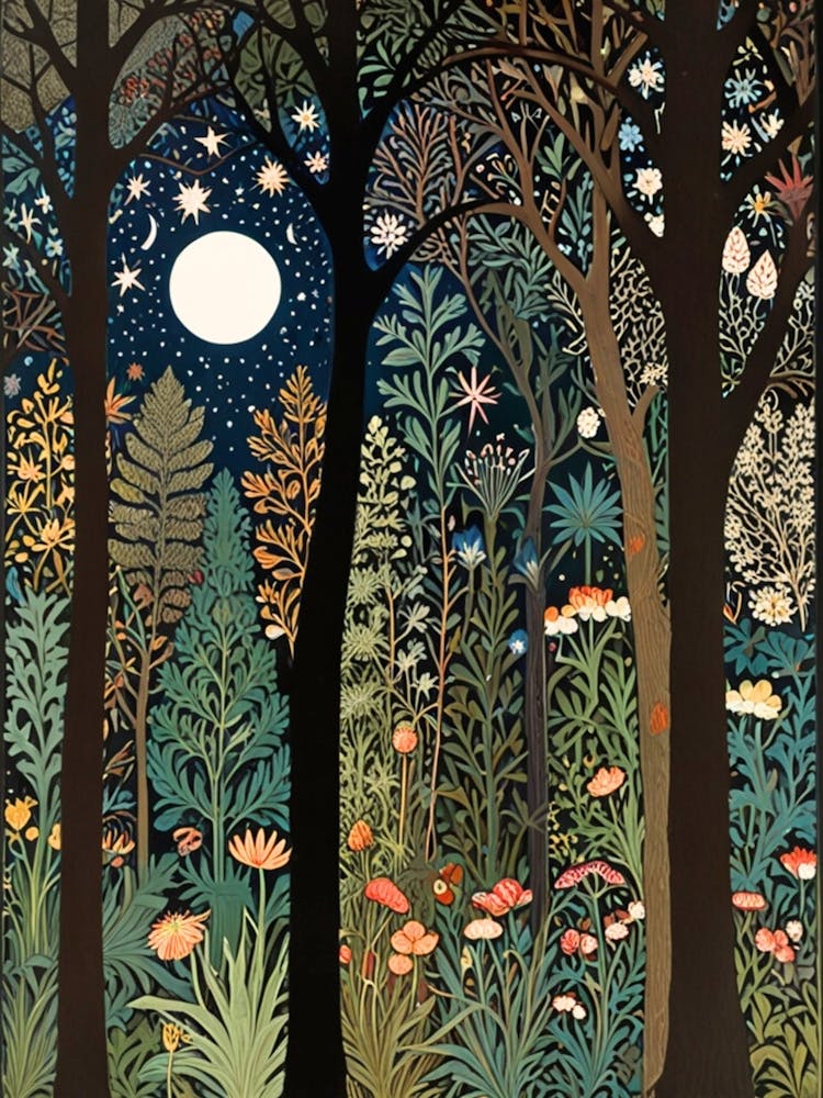 william morris Night In The Forest 4