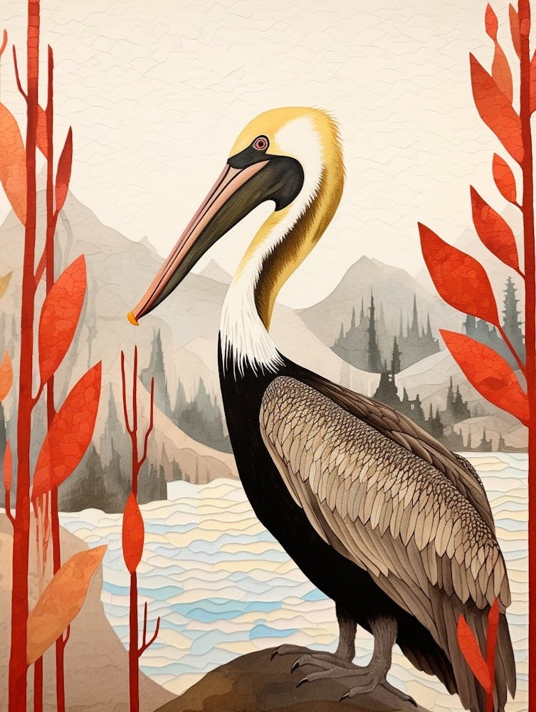 Bird Illustration Brown Pelican 4