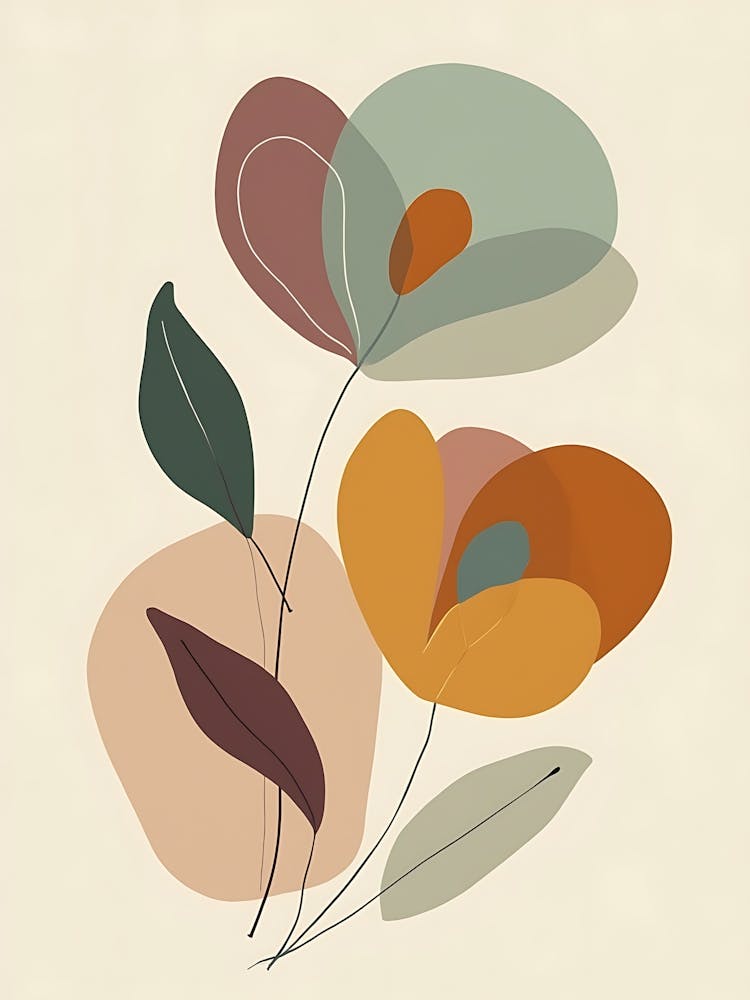 Muted Tone Flower Prints | Subtle & Sophisticated Botanical Designs