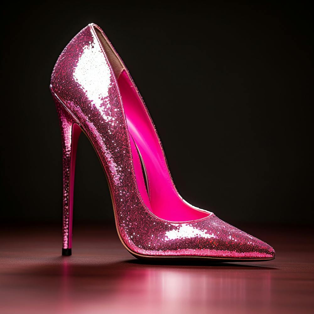 Barbie Hot Pink Shiny Stiletto