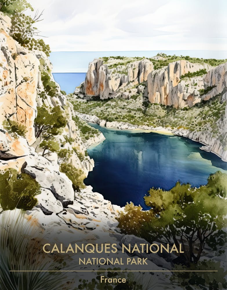 Calanques National Park France Watercolour 4