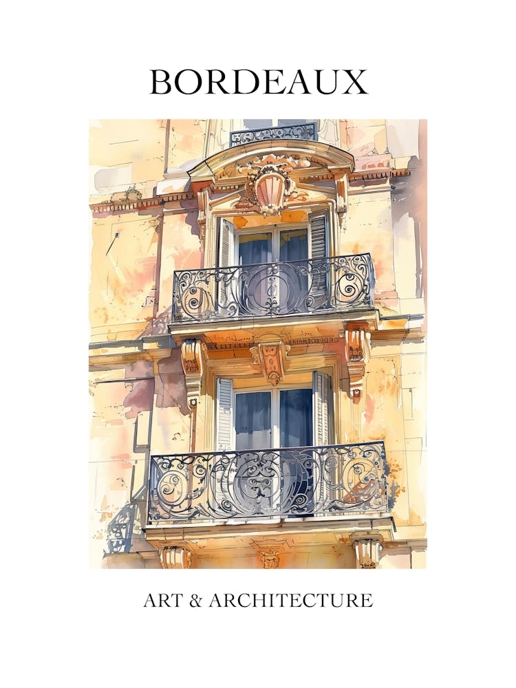 Bordeaux Travel And Architecture Poster 2