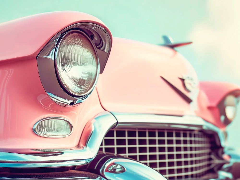 California Dreaming - Pink Classic Car