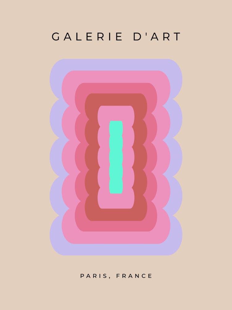 Retro Wavy Shape Abstract | 01