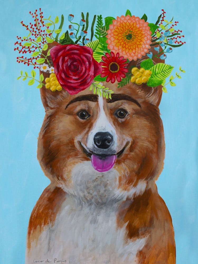 Frida Kahlo Corgi