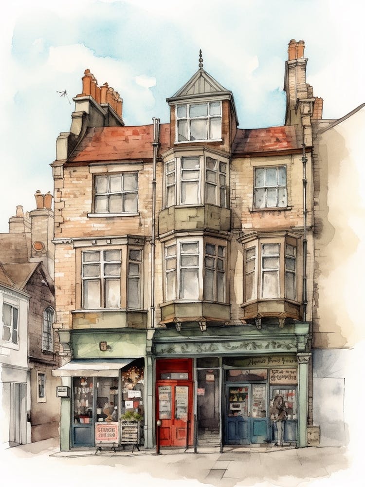 Leyton London Neighborhood, Watercolour 3