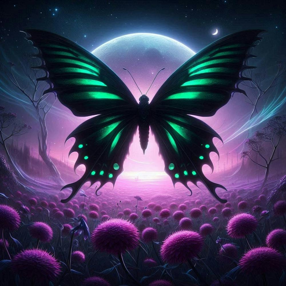 Butterfly In The Night Sky 1