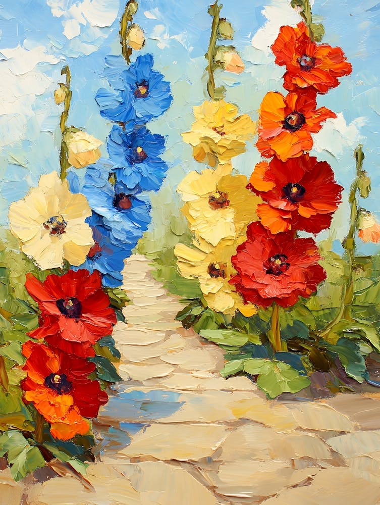 Hollyhocks