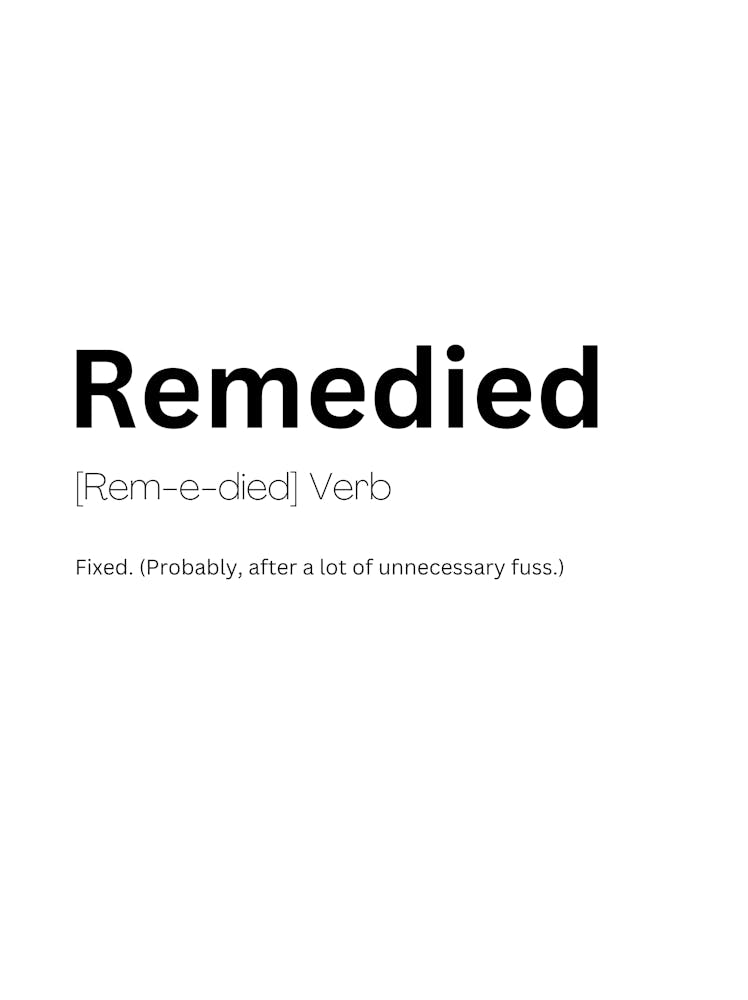 Remedied Definition Meaning 1
