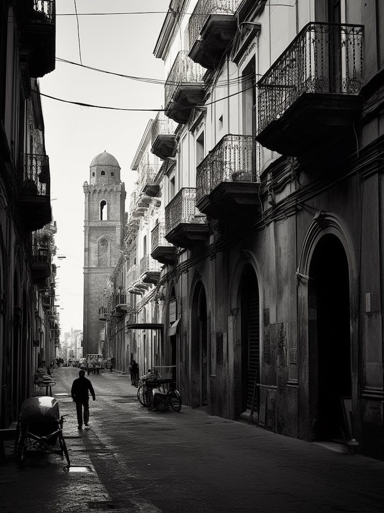 Naples, Italy,  Black And White Analogue Photography  2