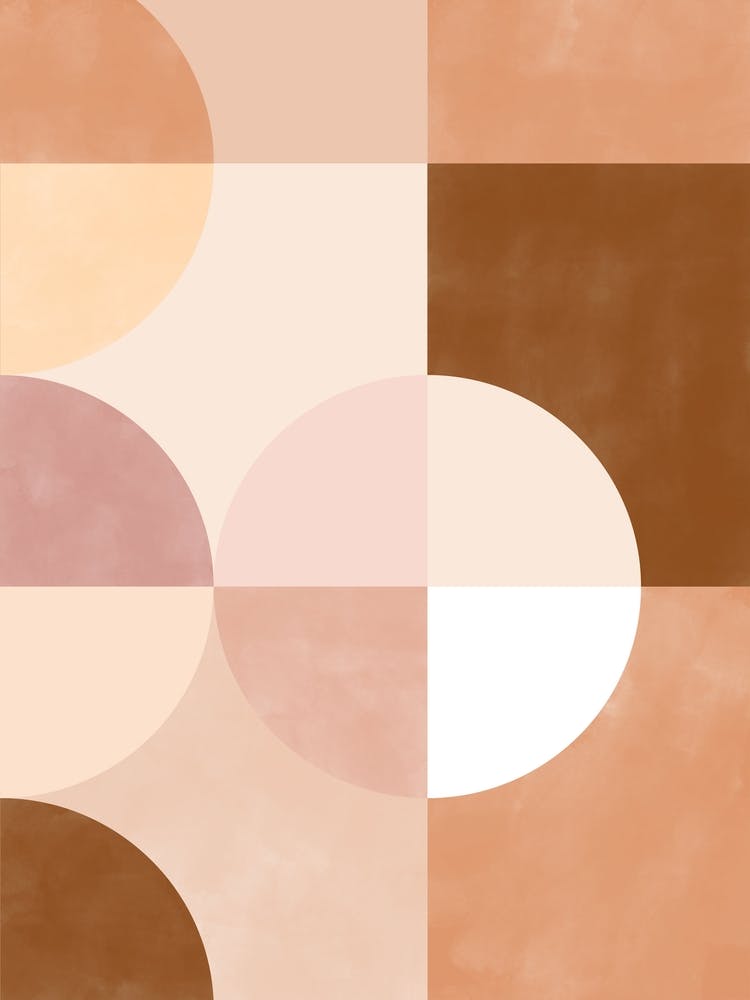 Pink Abstract Geometric Painting No.2