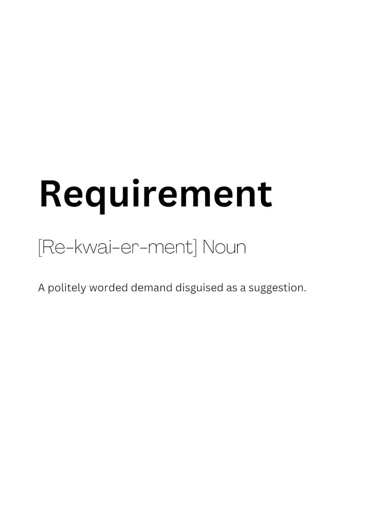 Requirement Definition Meaning