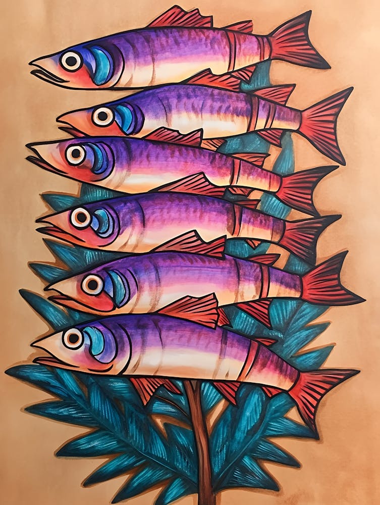 Five Fish On A Tree